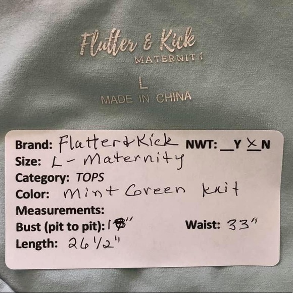 Flutter & Kick Maternity Minty Green Light Tank - Picture 4 of 6